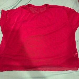 Women's Sheer Red Top